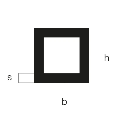 Querschnitt Quadratrohr