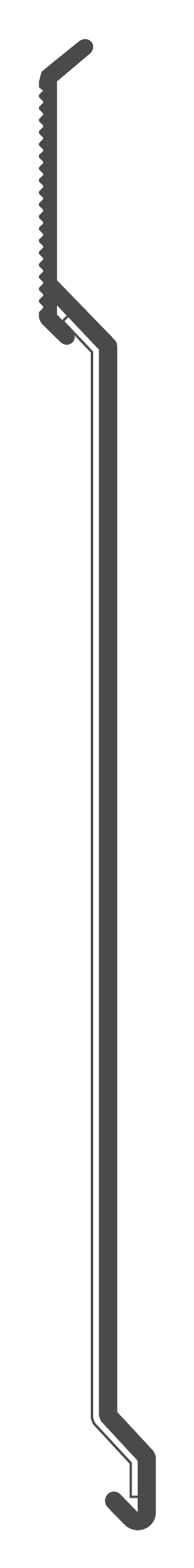 Querschnitt Terrassen-Wandanschlussprofil 180 mm